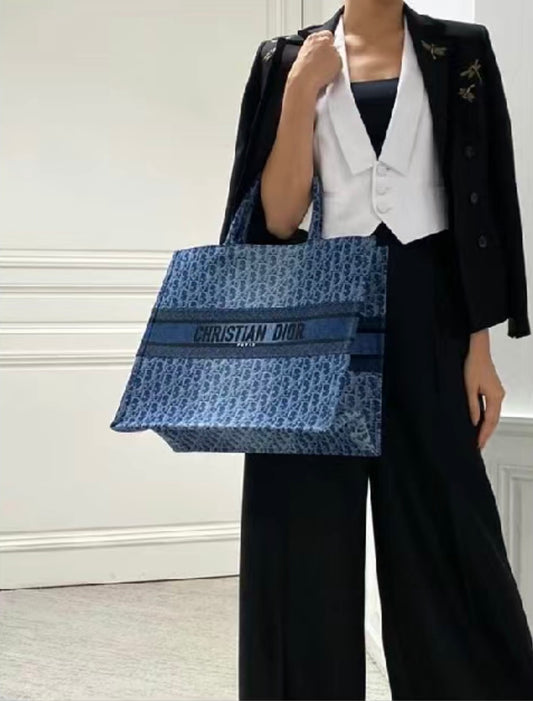 迪D家-BookTote 大號 牛仔單寧