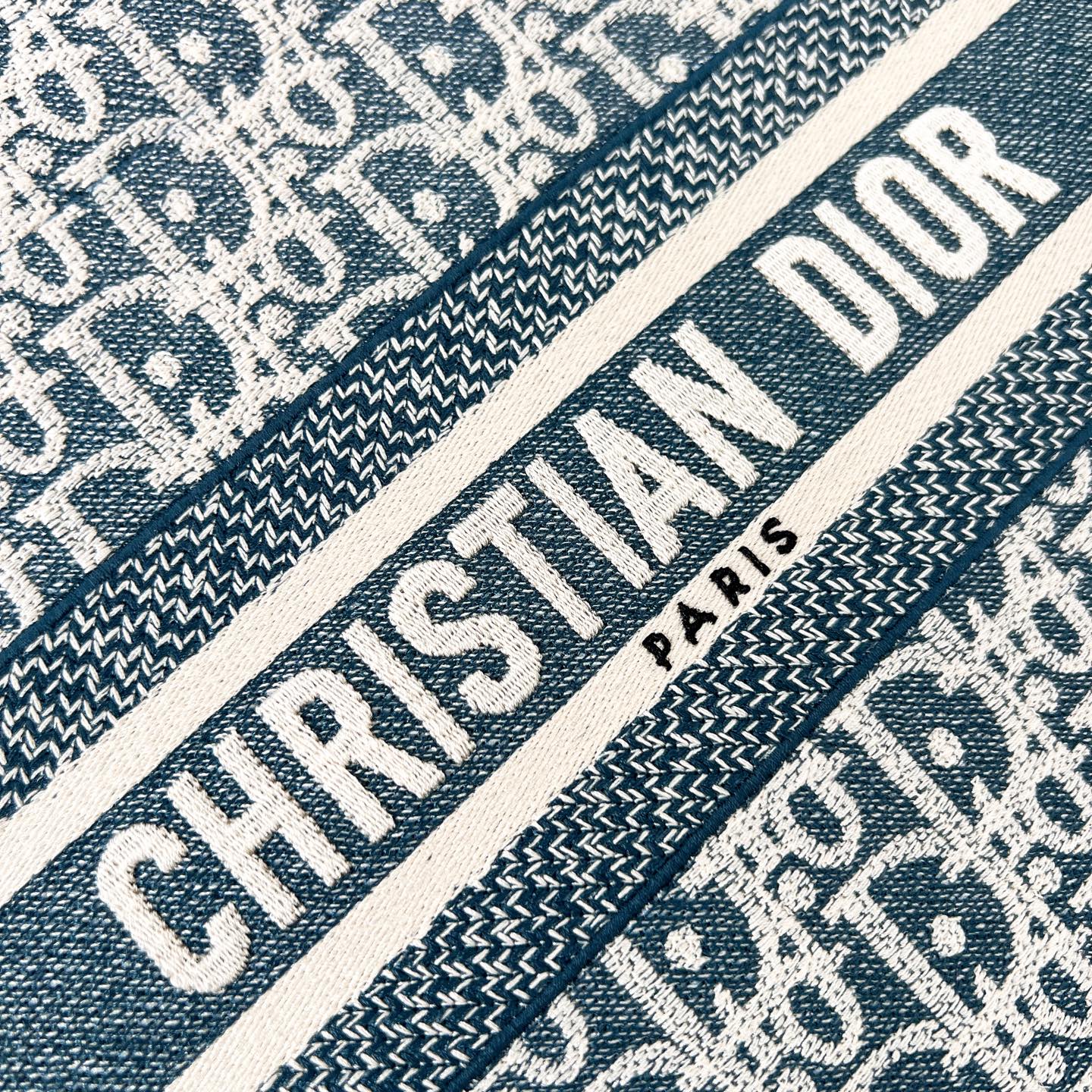 迪D家-BookTote Oblique系列 小號 刺繡綠色