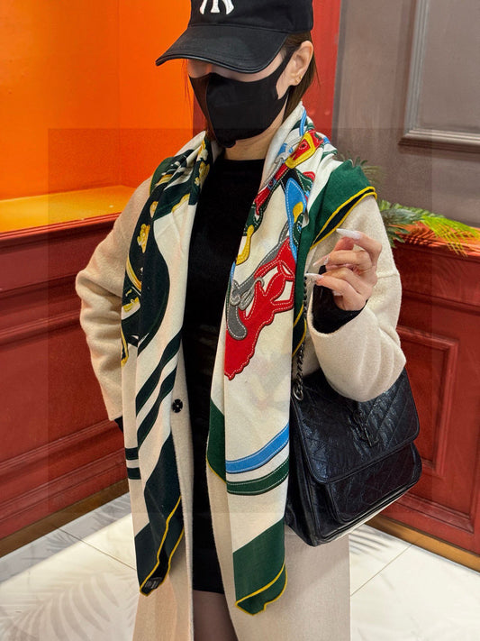 小愛款-雙面同色 羊絨方巾 140cm*140cm