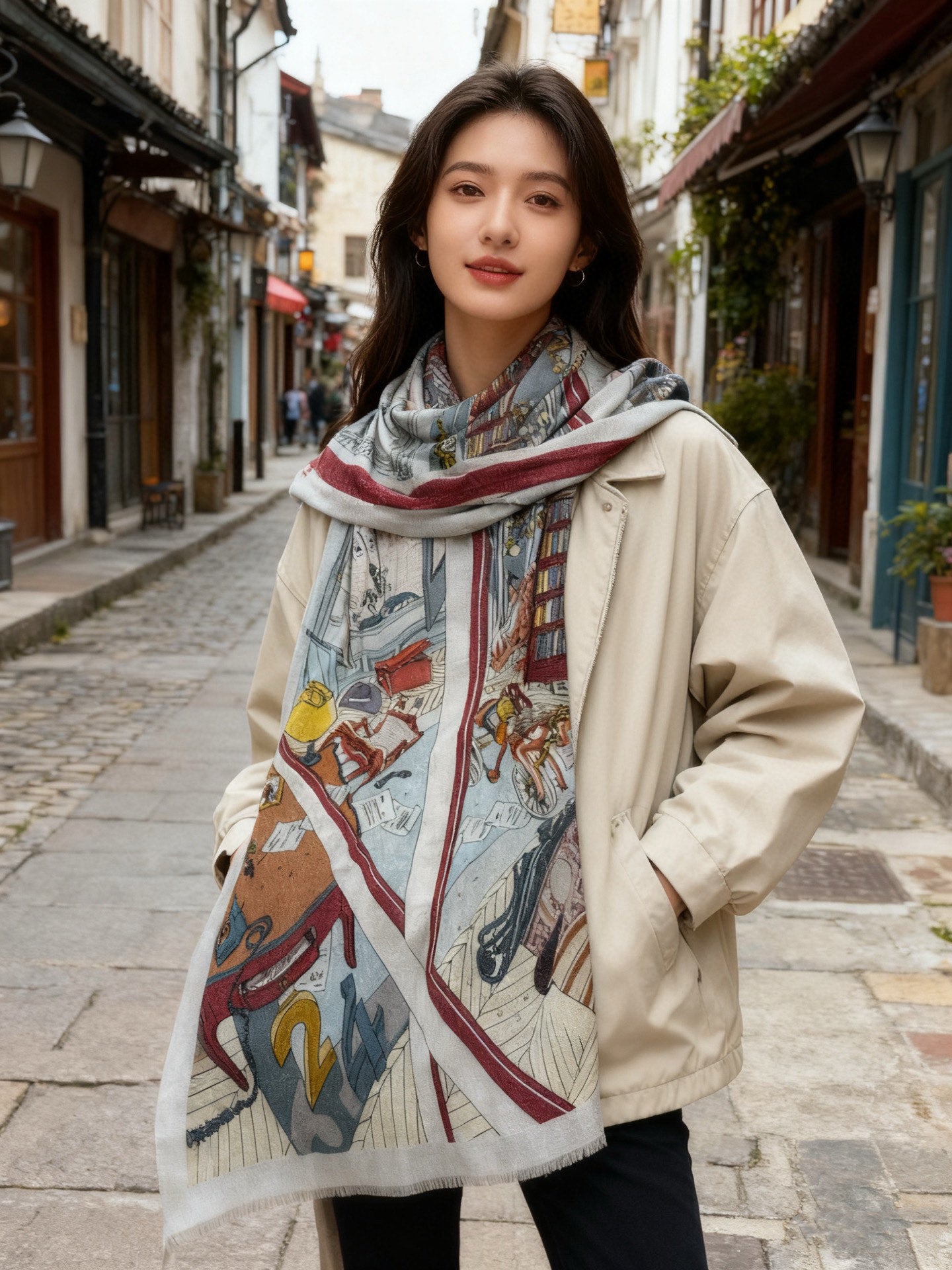 小愛款-羊絨印花 100cm*200cm