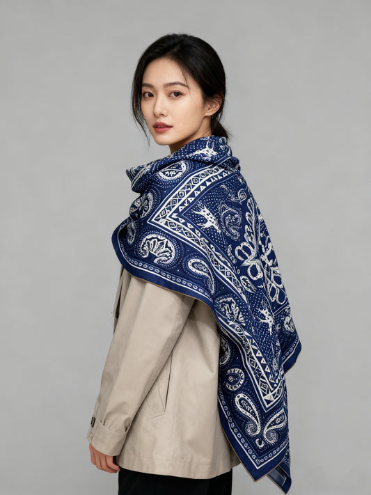 小愛款-雙面同色絲毛140cm*140cm 羊絨方巾