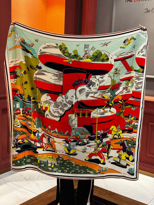 小愛款-雙面同色絲毛140cm*140cm 羊絨方巾