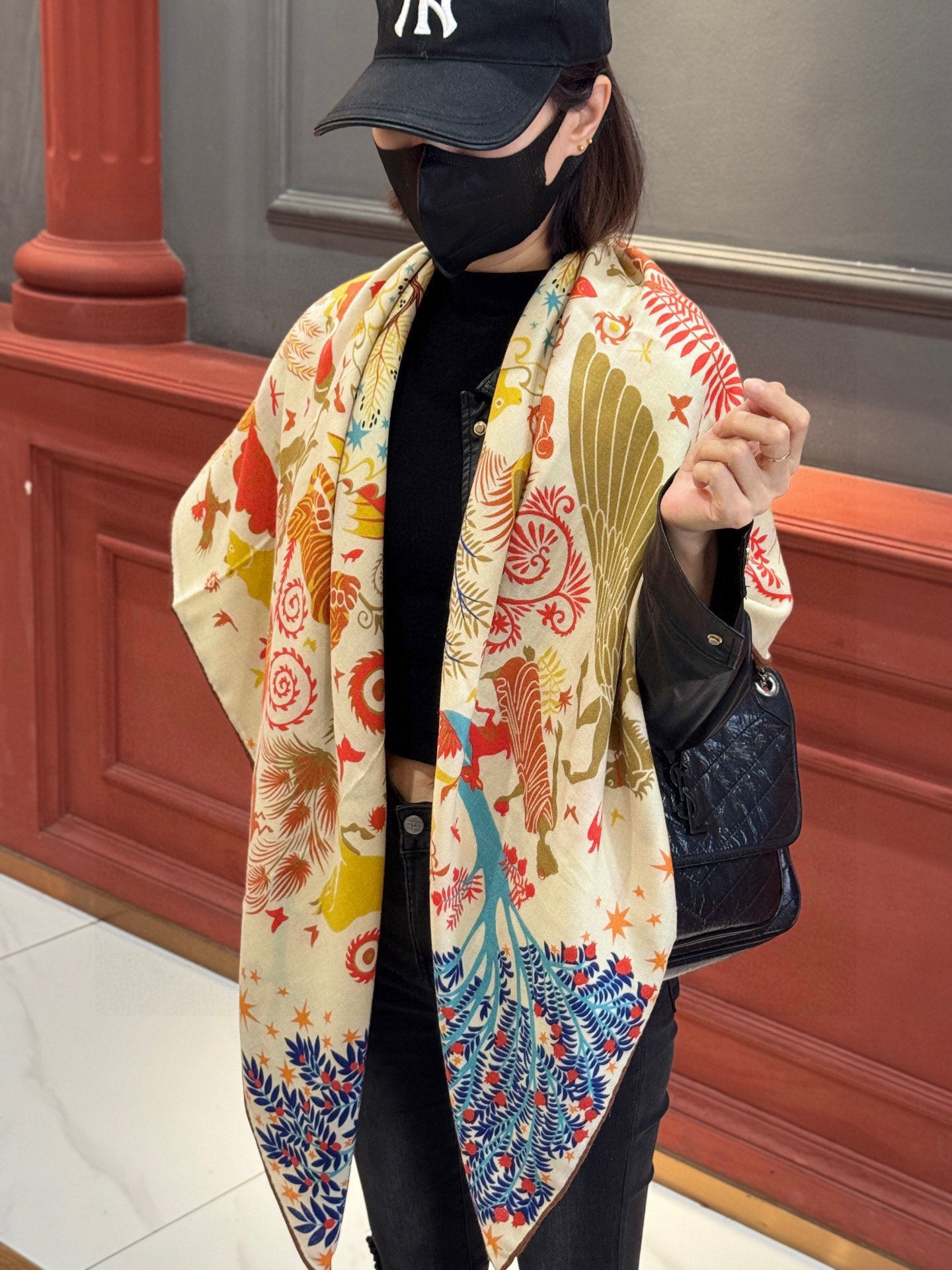 小愛款-雙面同色絲毛140cm*140cm 羊絨方巾