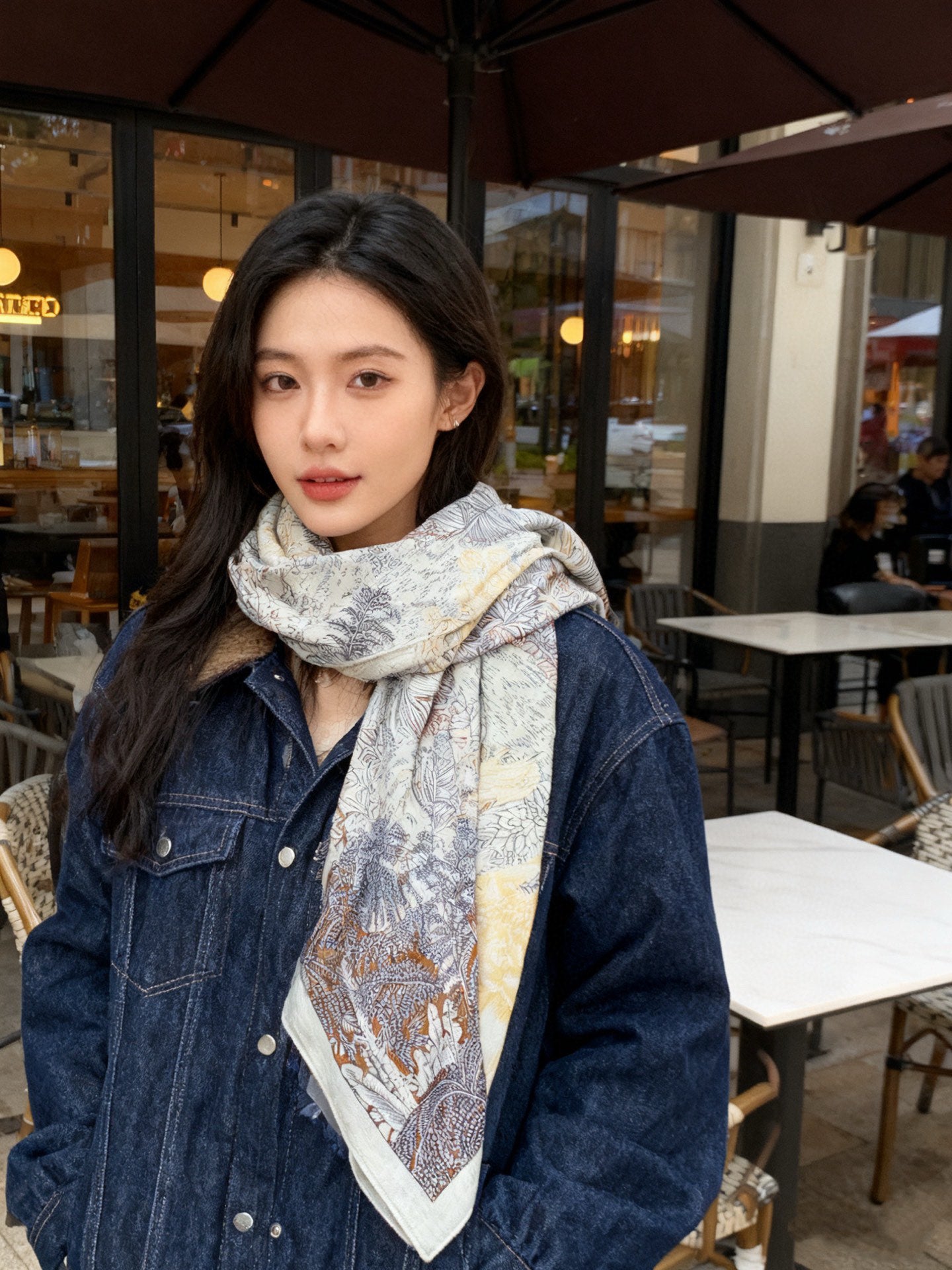 小愛款-絲絨雙面異色披肩 140cm*140cm