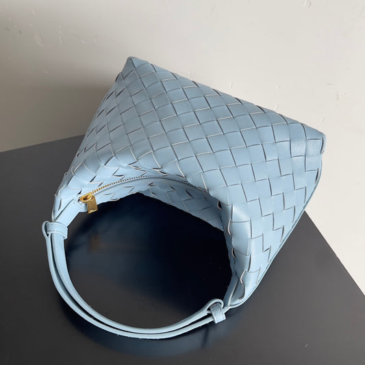 B編織-nappa小羊皮便當包 藍色