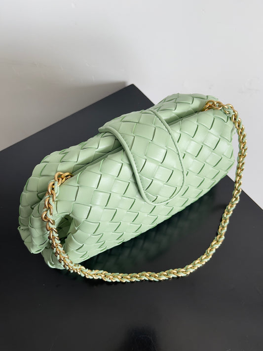 B編織- LAUREN CLUTCH 鏈條手拿包 綠色