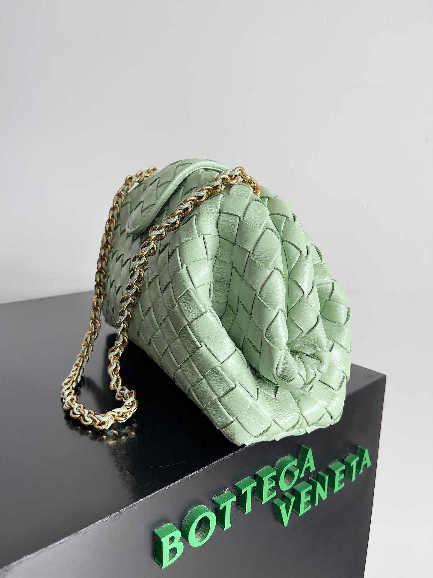 B編織- LAUREN CLUTCH 鏈條手拿包 綠色