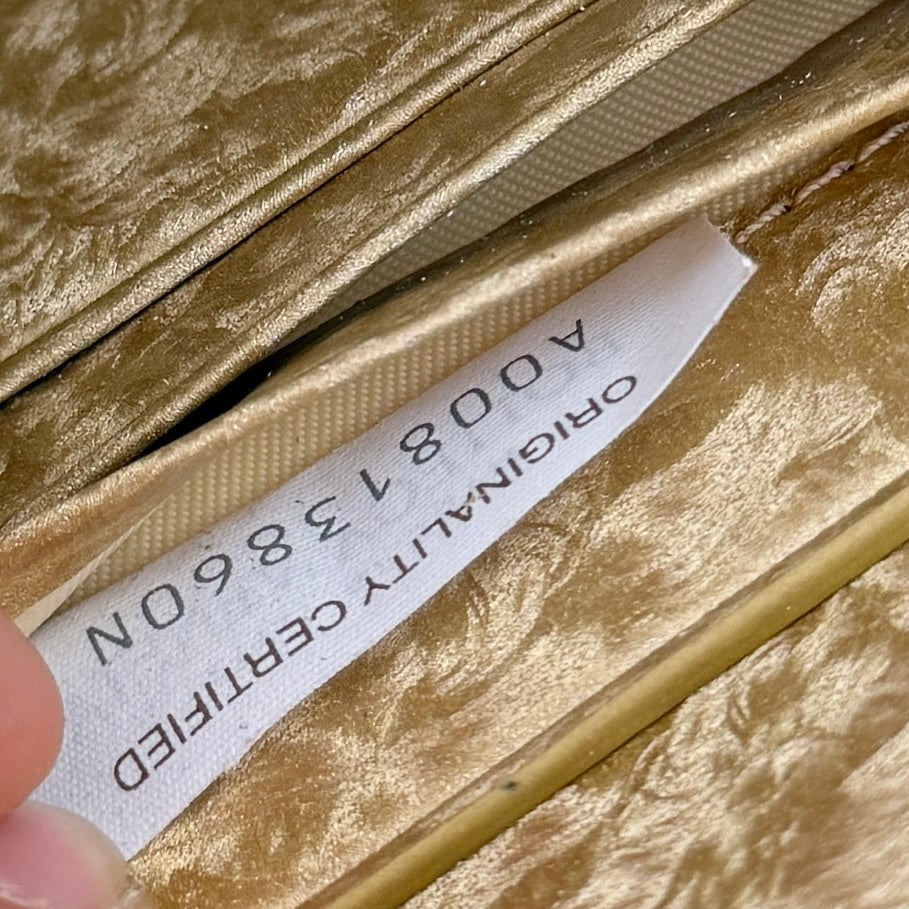 B編織- Veneta扭結扣手拿包 金色