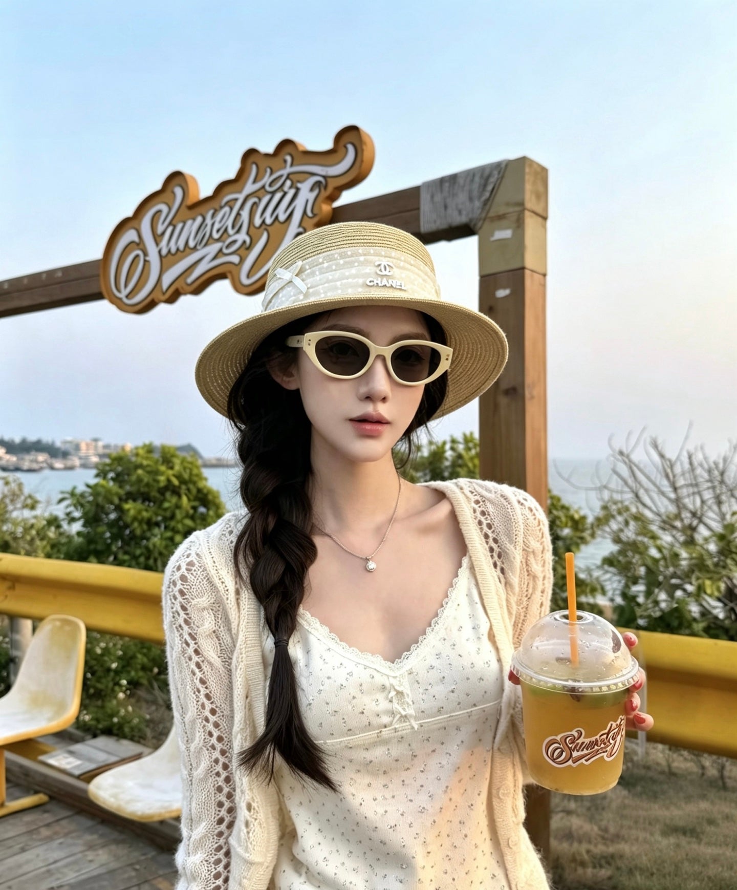 小香家-法式優雅平頂草帽