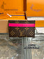 路L家-M12841 Monogram Macassar卡套-粉色