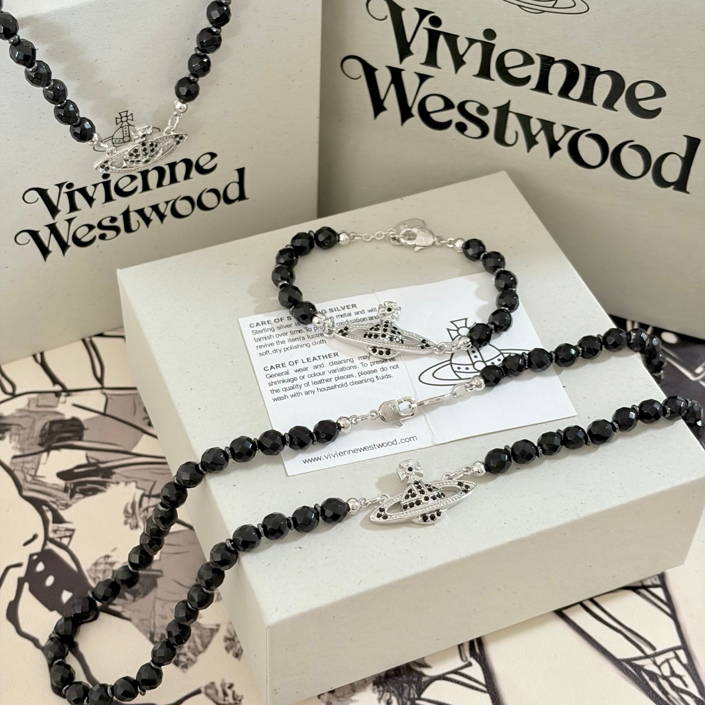 Vivienne westwood-黑瑪瑙項鍊20260615