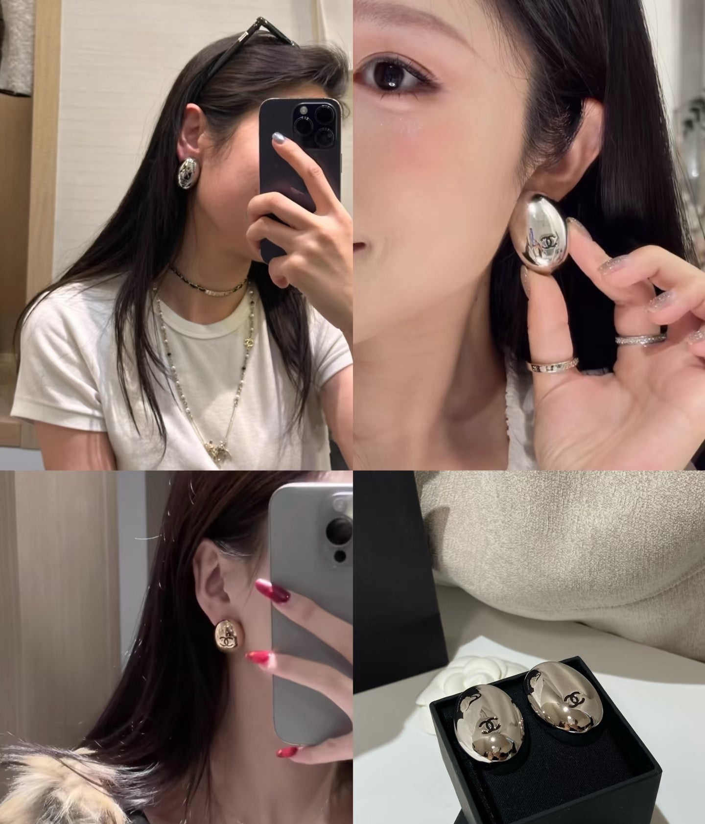 小香家-26鴿子蛋橢圓耳環