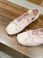 穆M家-芭蕾舞單鞋 斜紋絨 粉色