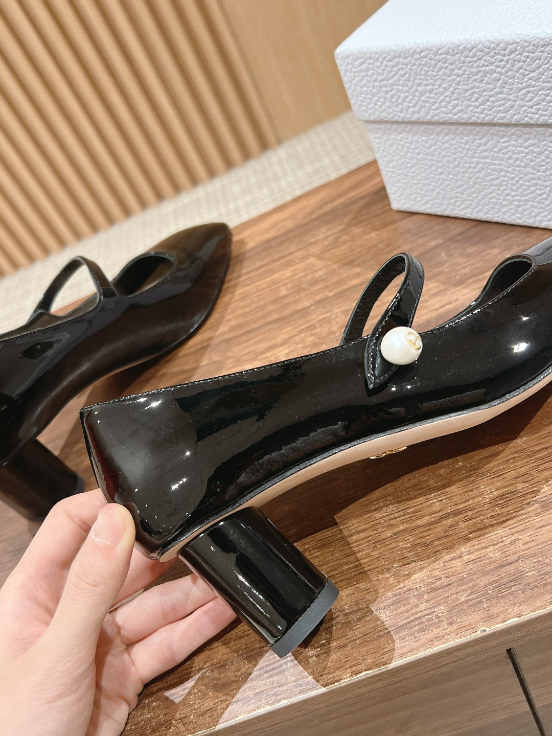 迪D家-2024 小方頭瑪莉珍鞋 黑色