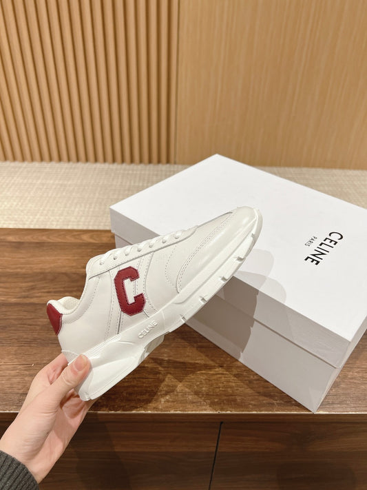 賽C家-2023厚底老爹鞋 酒紅色
