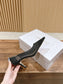 JC傑米-施華洛世奇亮鑽 網紗尖頭高跟鞋 黑色