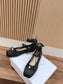 迪D家-復古絲帶芭蕾舞鞋 黑色
