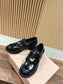 穆M家-金幣粗跟樂福鞋6CM 黑色