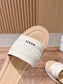 迪D家-2025夏季新款 厚底拖鞋 白色