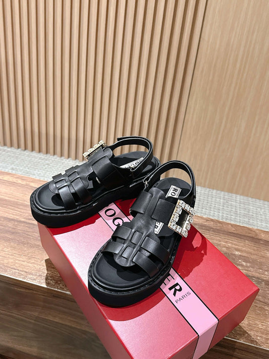 RV 羅馬涼鞋 黑色