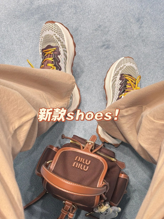 穆M家-厚底運動鞋 咖色