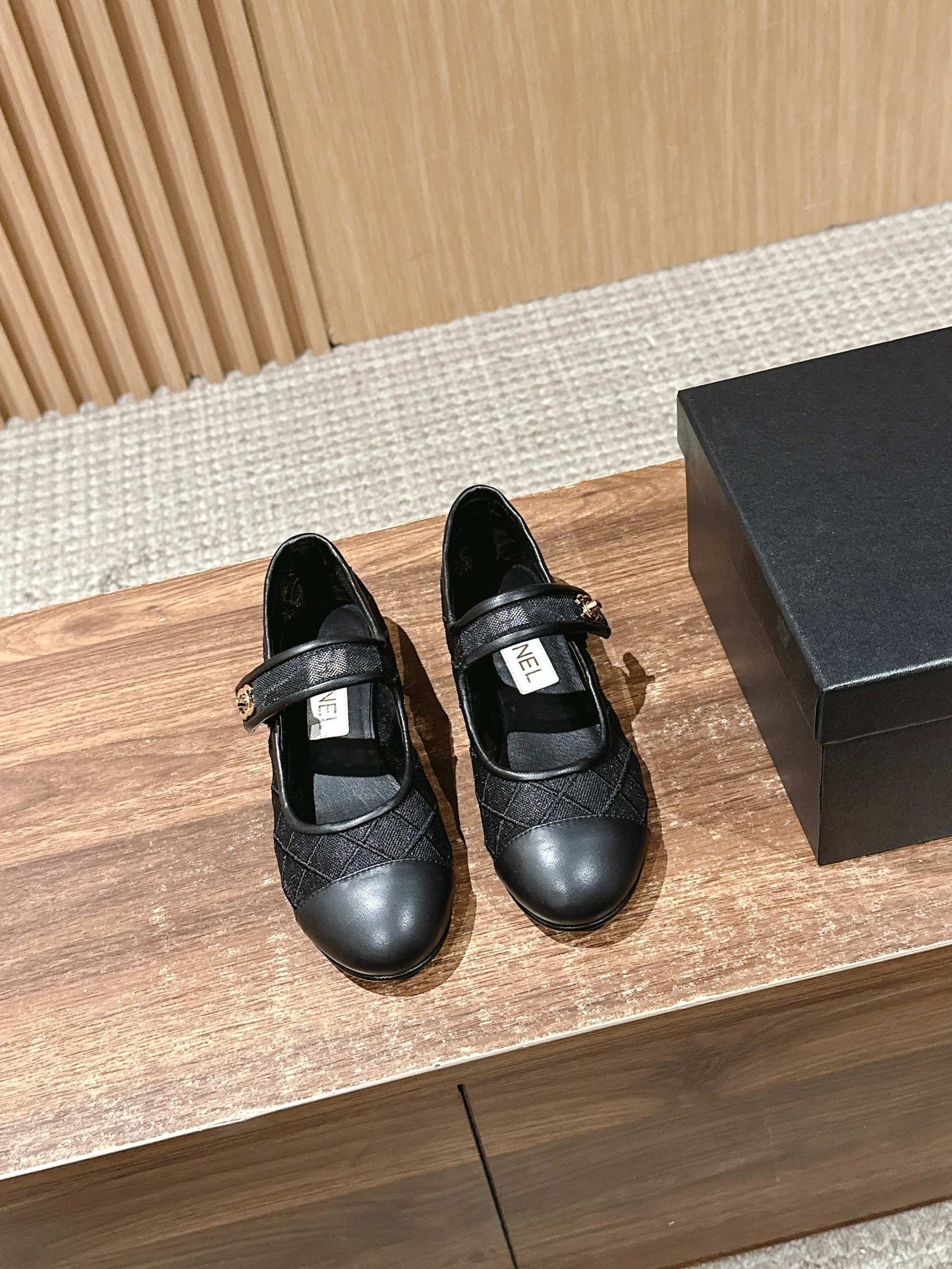 小香家-2025春夏新款 網紗瑪莉珍鞋 黑色
