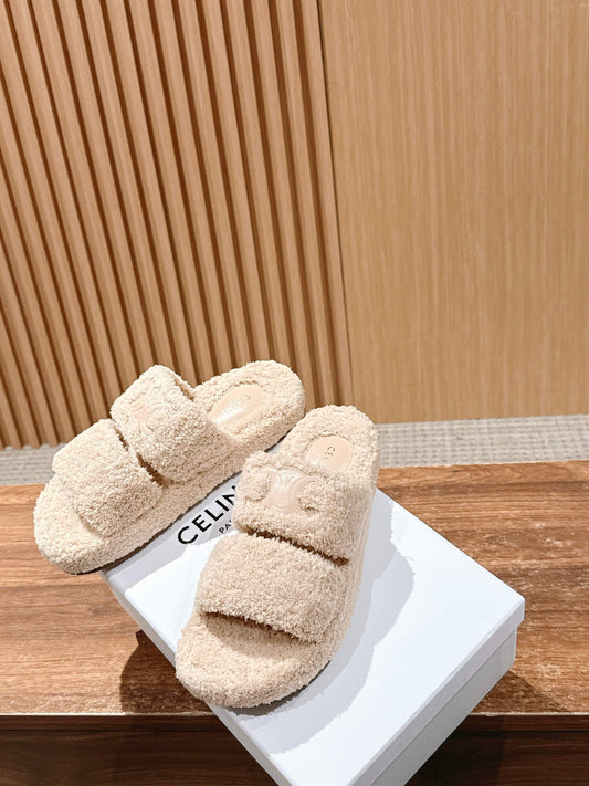 賽C家-TPU羊毛拖鞋 粉色