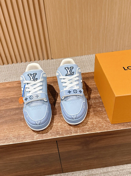 路L家-Vuitton 標識休閒鞋 藍色