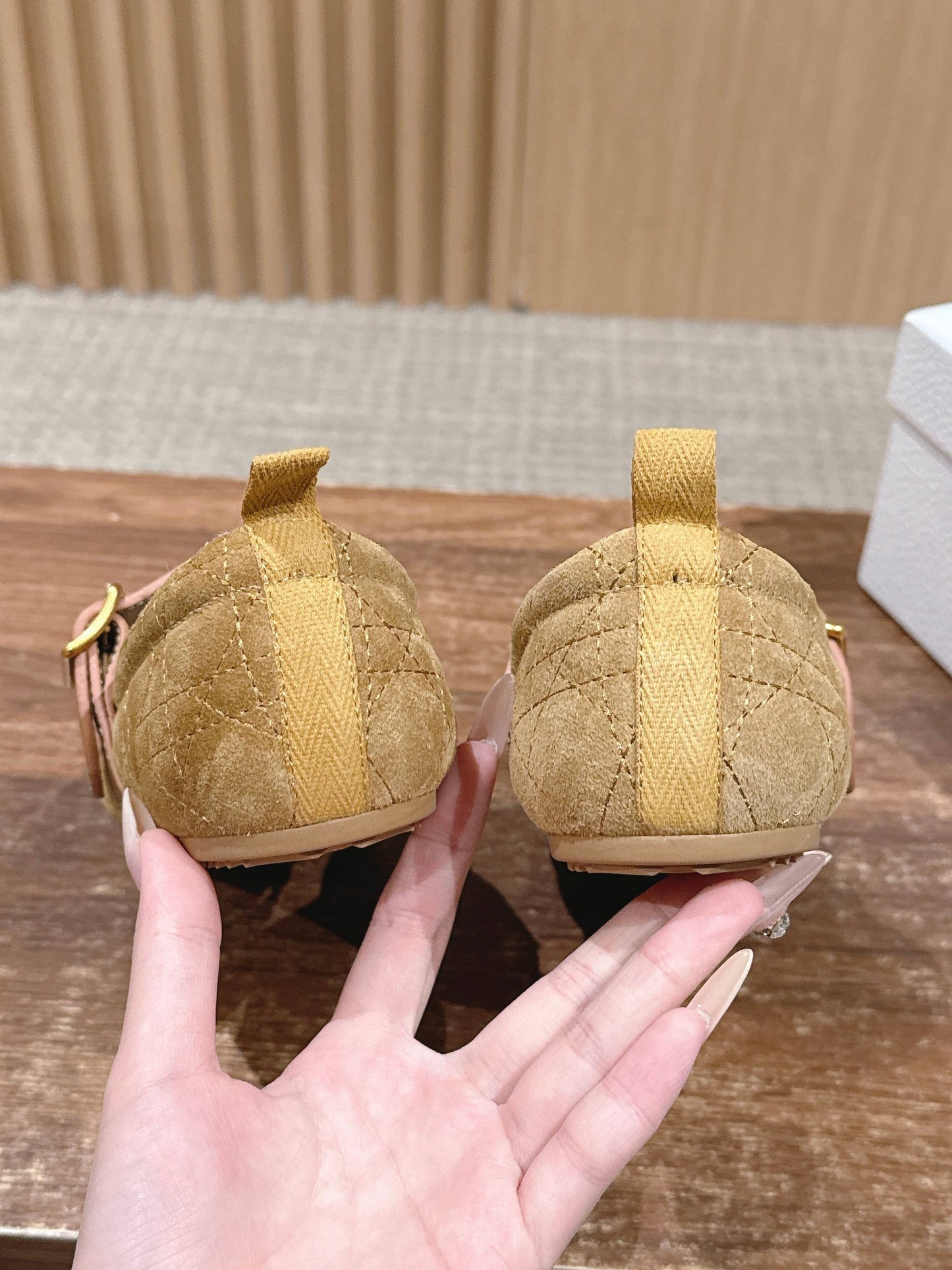 迪D家-秋冬羊毛瑪麗珍鞋 棕色