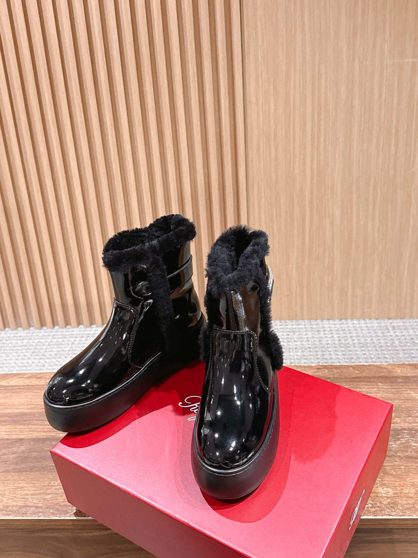 RV 油蠟皮雪靴 增高5cm