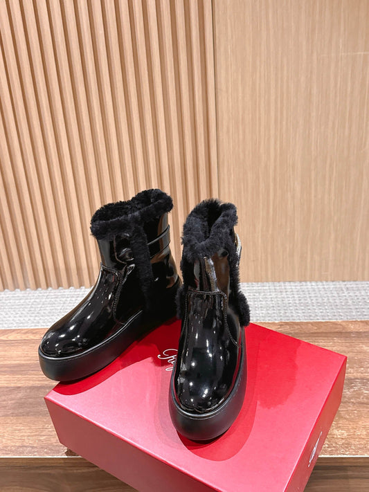 RV 油蠟皮雪靴 增高5cm