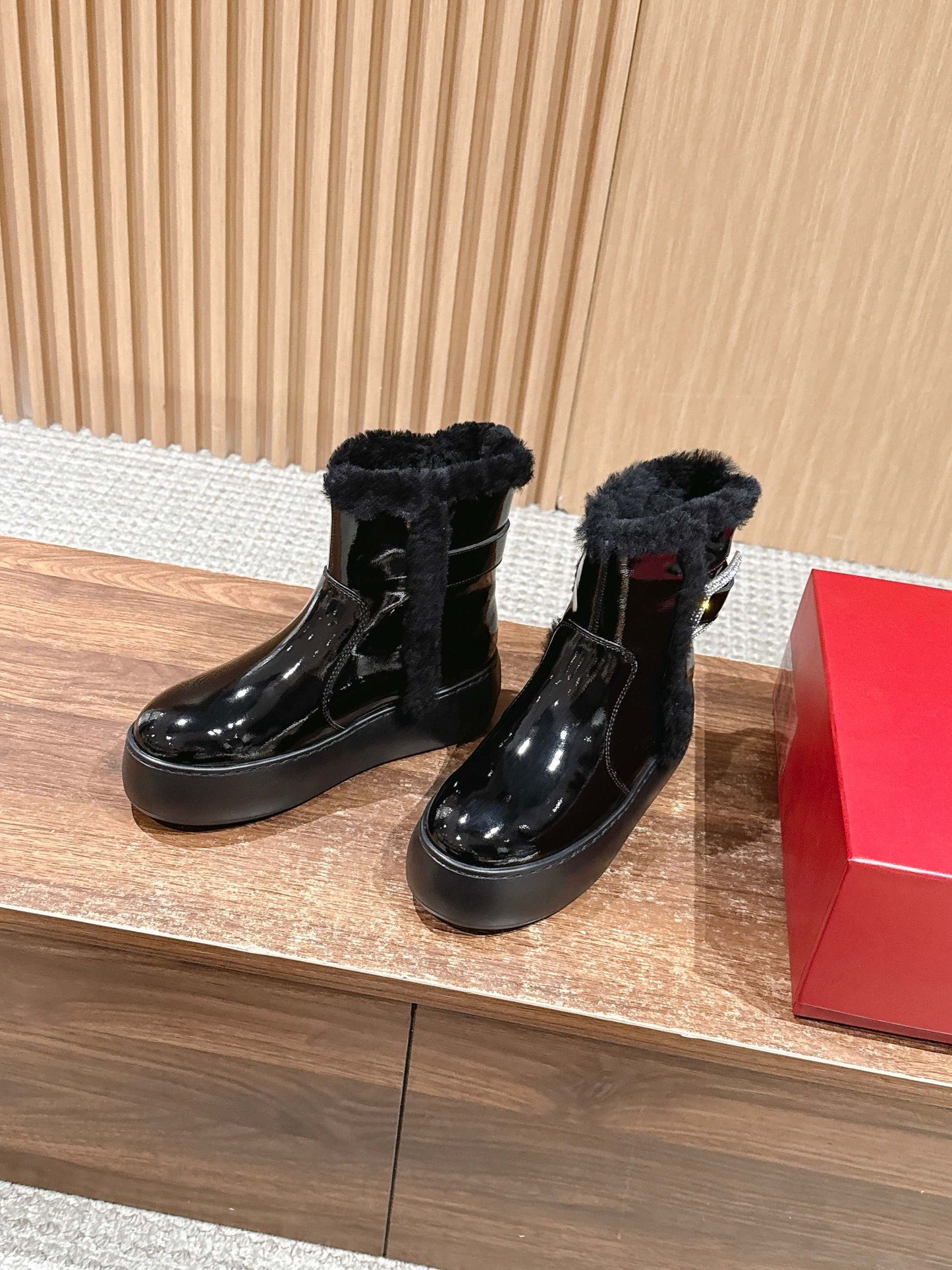 RV 油蠟皮雪靴 增高5cm
