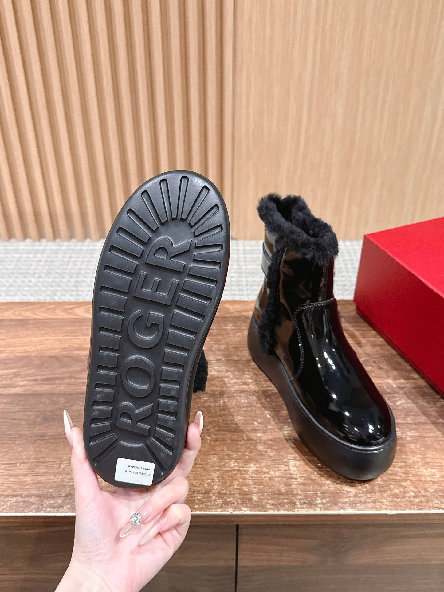 RV 油蠟皮雪靴 增高5cm