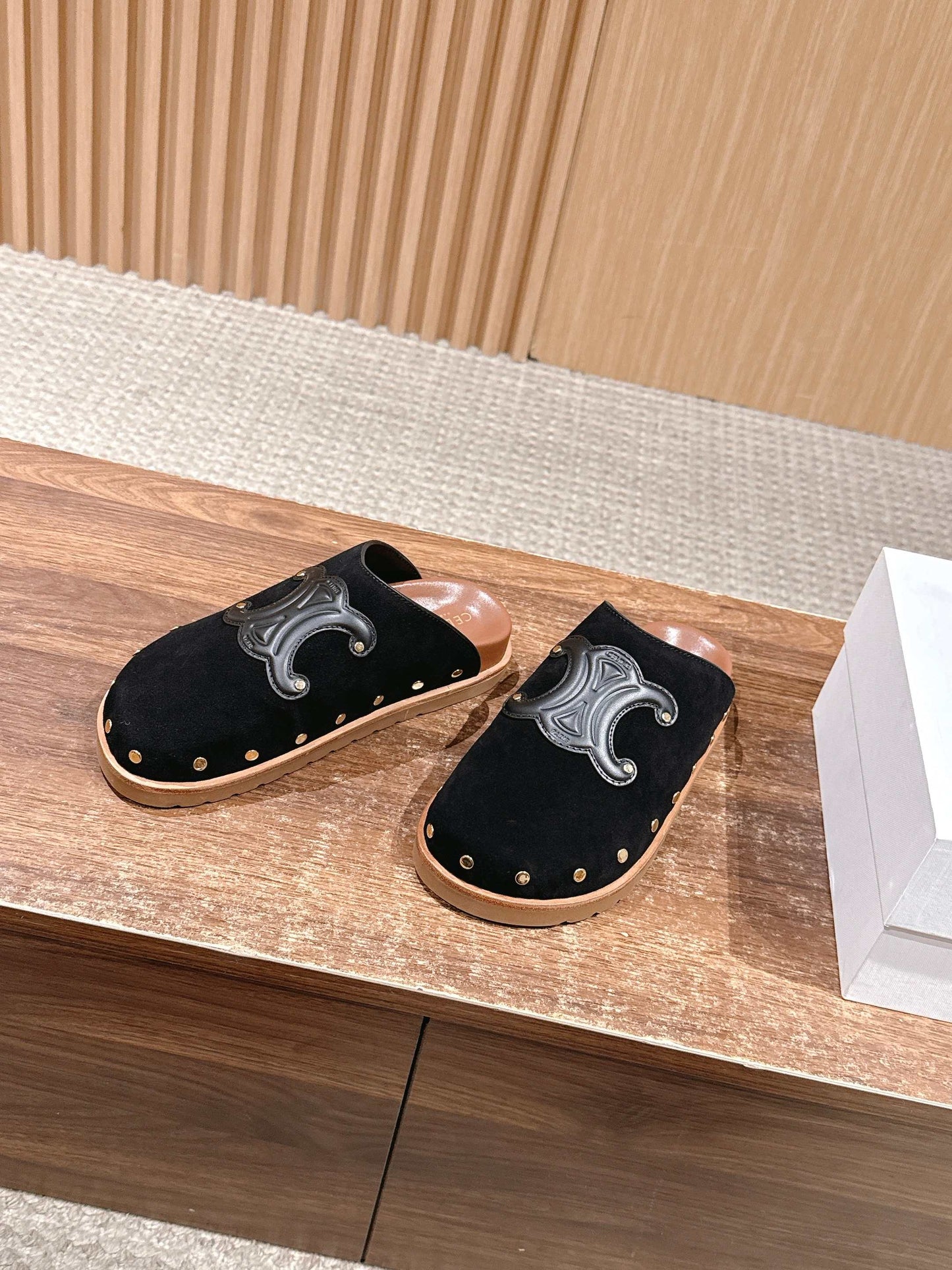 賽C家-鉚釘勃肯包鞋 黑色
