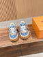 路L家-Damier棋盤格休閒鞋 牛仔藍