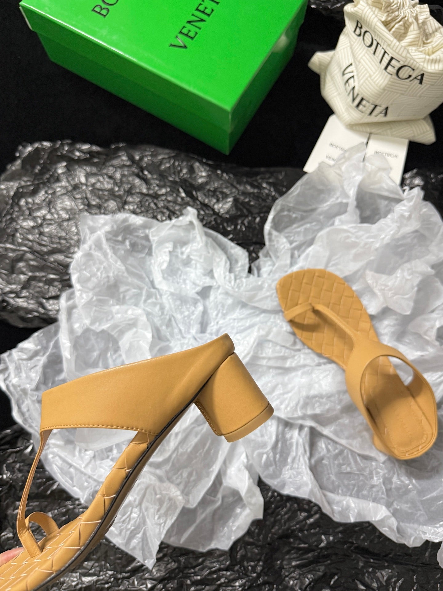 B編織-260717編織夾趾拖鞋 橘黃