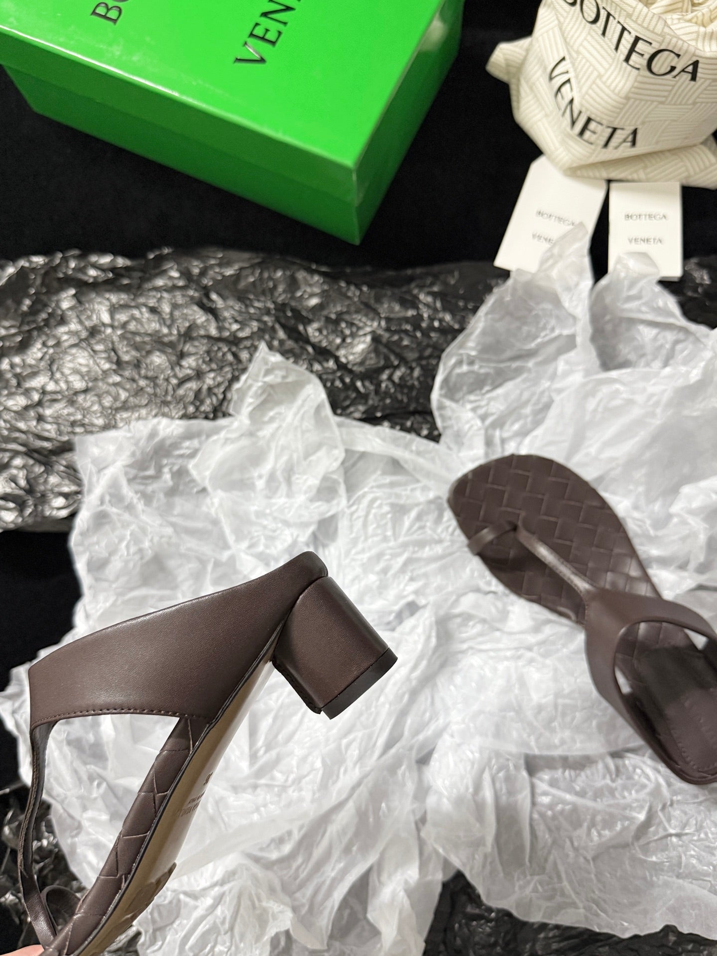 B編織-260717編織夾趾拖鞋 咖色