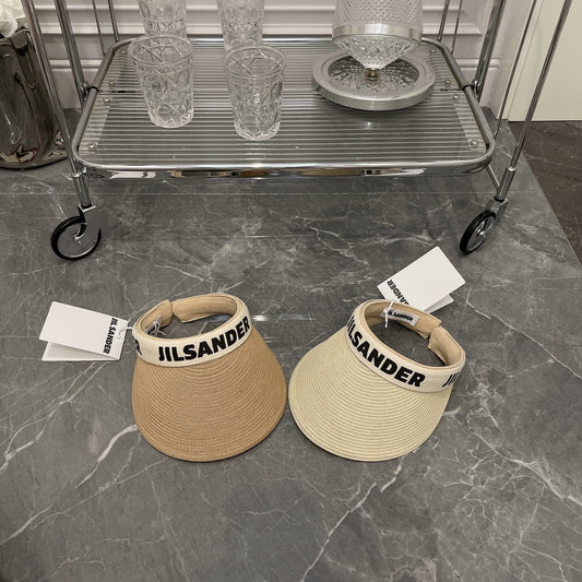 JIL SANDER 草編空頂遮陽帽