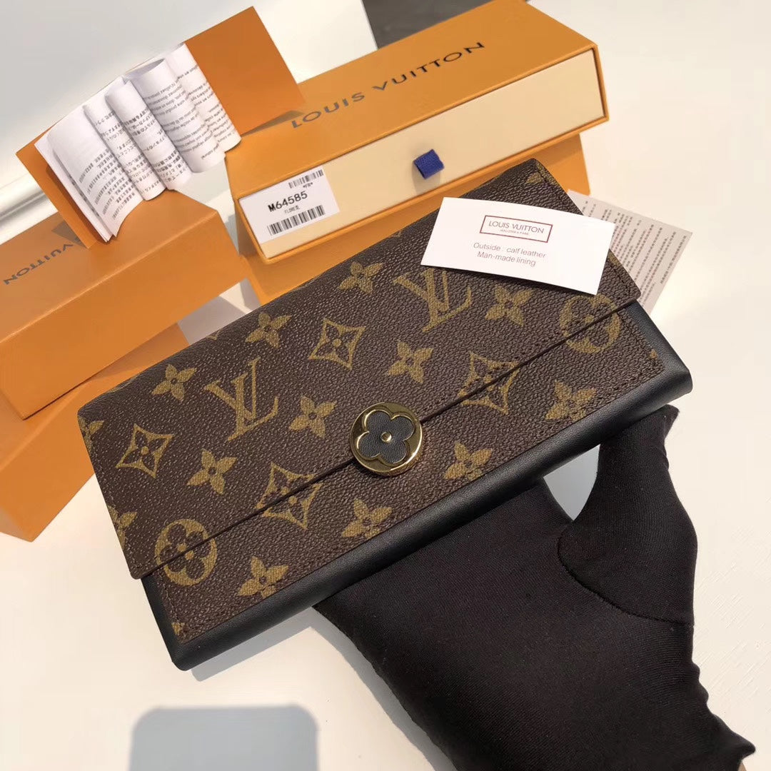 LV M64585 Flore 翻蓋長夾