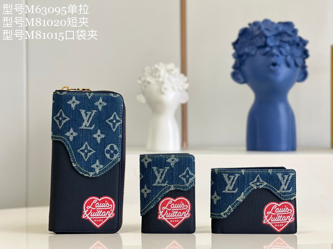 LV M81020 牛仔藍短夾