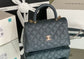 Chanel coco handle 小號-灰色香檳金扣