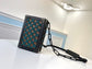 M45044 路L家-MINI SOFT TRUNK 手袋 咖格綠色植絨