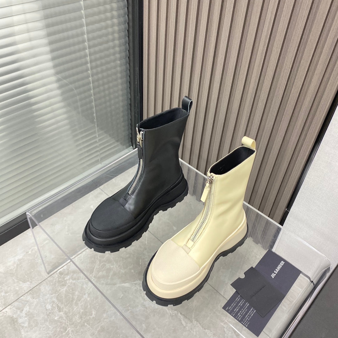 Jil sander-厚底短鞋 上身圖