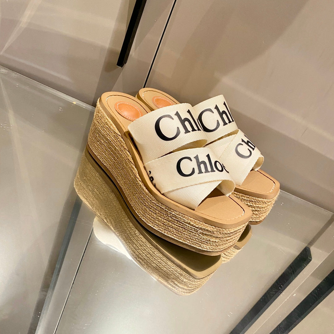 Chloe鞋-Chloe Woody Wedge Mule 厚底拖鞋