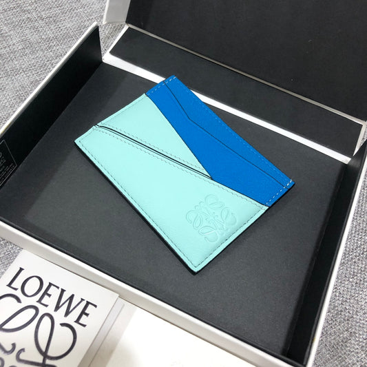Loewe Plain Card Holder 多色拼接皮革卡包