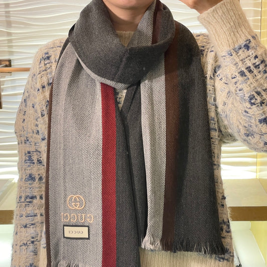 古G家-羊絨線織圍巾 45*190cm