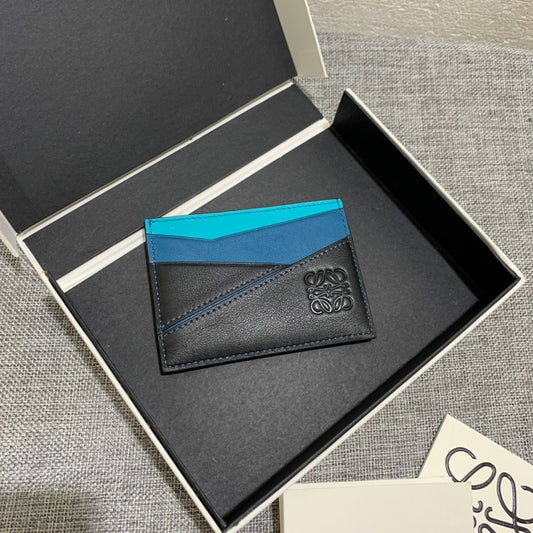 Loewe Plain Card Holder 多色拼接皮革卡包