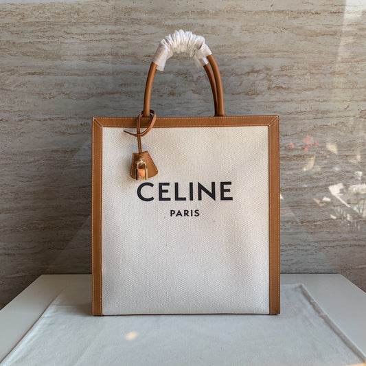 賽C家-CABAS CELINE 豎款印花帆布和小牛皮手袋