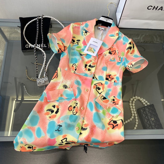 小香家-vintage中古系列輕薄面料連衣裙