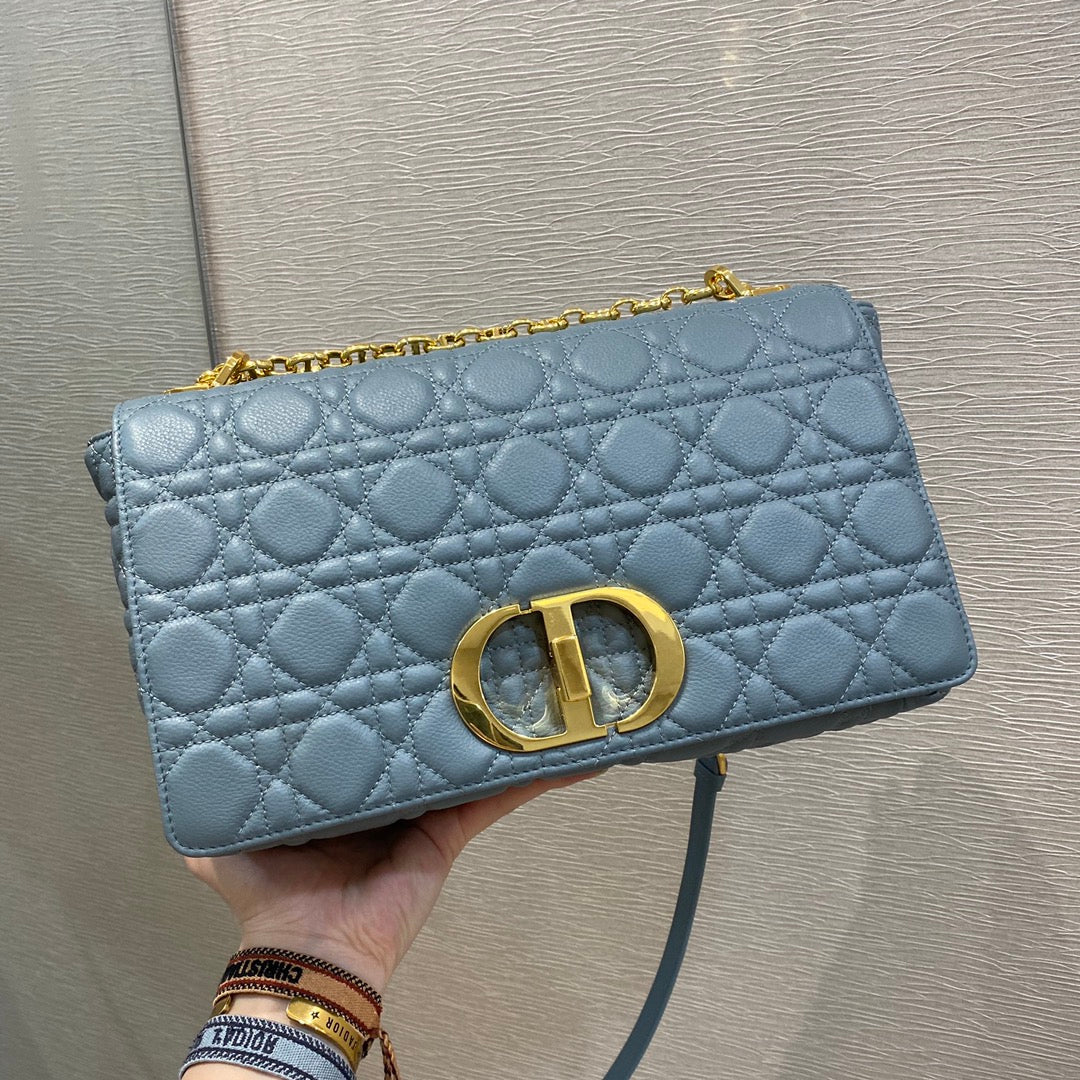 Dior Caro 大號28cm-馬卡龍藍